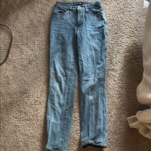 Stylish Blue Straight Leg Women's Jeans